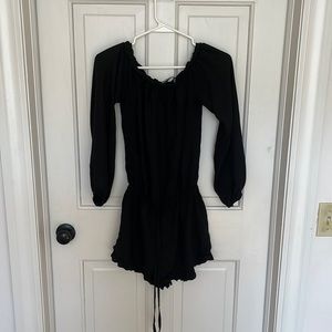 Brandy Melville romper one size black long sleeve